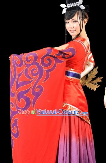 Ancient Chinese Ritual Dances Costume and Headdress Complete Set for Women