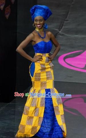 Ghana National Costume and Headwear Complete Set for Women