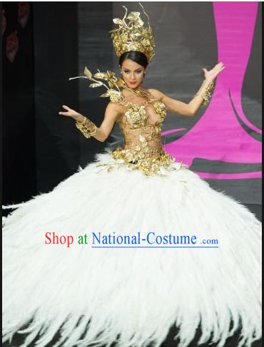 Argentina National Costume and Headwear Complete Set for Women