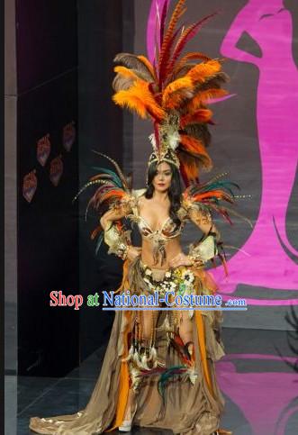 Mexico National Costume and Headwear Complete Set for Women