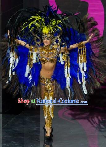 Panama National Costume and Headwear Complete Set for Women