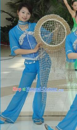 Asian Village Blue Dance Costumes