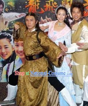 Ancient Chinese Swordman Costumes Complete Set for Men