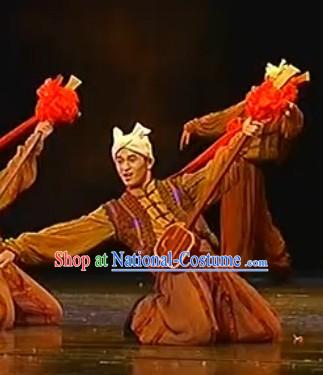 Stage Performance Farmer Costumes and Headdress for Men