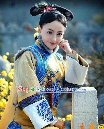 Qing Dynasty Imperial Palace Concubine Outfit for Women