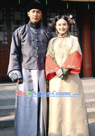 Ancient Chinese Royal Family Husband and Wife Clothing and Headwear