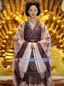 Han Dynasty Empress Hanfu Outfit and Headwear for Women