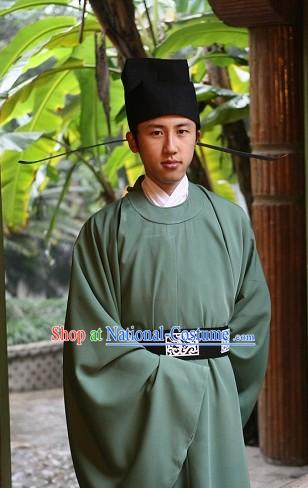 Song Dynasty Chinese Traditional Costume and Hat for Men