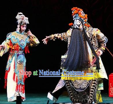 Farewell to My Concubine Beijing Opera Costumes 2 Complete Sets for Men and Women