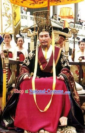 Tang Dynasty Emperor Clothing and Crown for Men