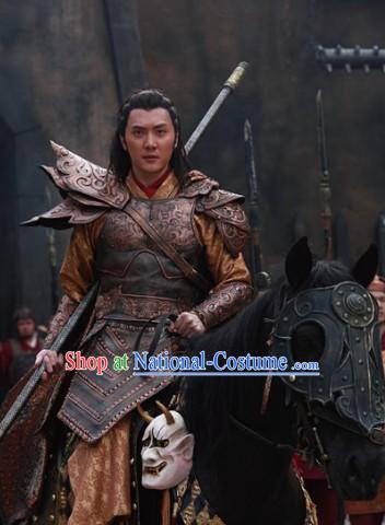 Chinese Costume Period of the Northern and Southern Dynasties Lanling Wang Ancient General Armor Costumes for Men