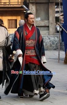 Ancient Chinese Government Official Royal Family Male Costumes and Coronet