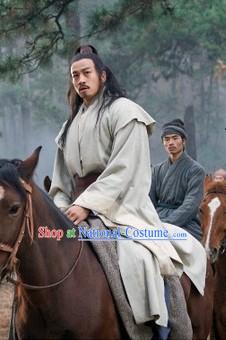 Qin Dynsaty Period Chinese Costume Chu Han Legend Ancient Chinese Xiang Yu Clothing for Men