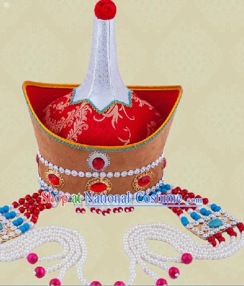 Handmade Traditional Chinese Mongolian Hat for Women