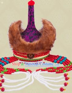 Ancient Chinese Mongolian Princess Hat for Children Girls