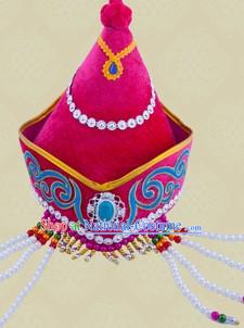 Traditional Chinese Dance Ethnic Mongolian Hat