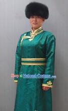 Traditional Chinese Mongolian Daily Clothing and Hat Complete Set for Women