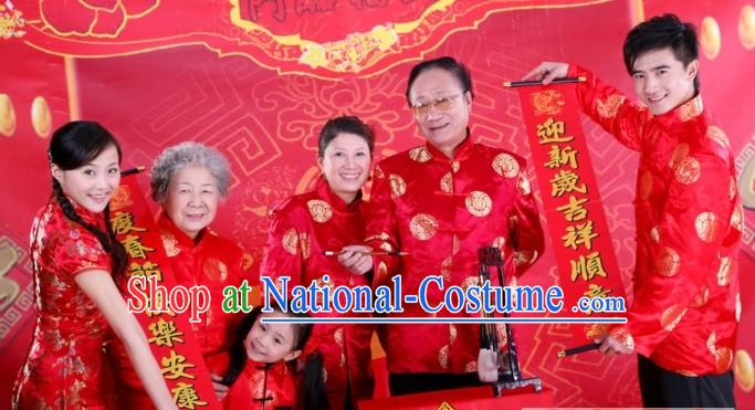 Chinese Lunar New Year Clothes Sets for Six People