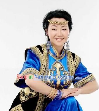 Chinese Traditional Mongolian Clothes for Women