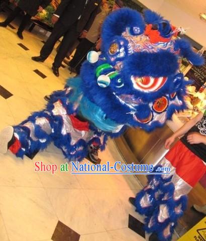 Deep Blue Handmade Fut San Style Lion Dance Equipments Complete Set