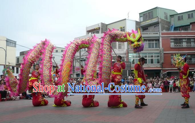 Supreme New Year Celebration Parade Fluorescent Dragon Dance Equipment Complete Set