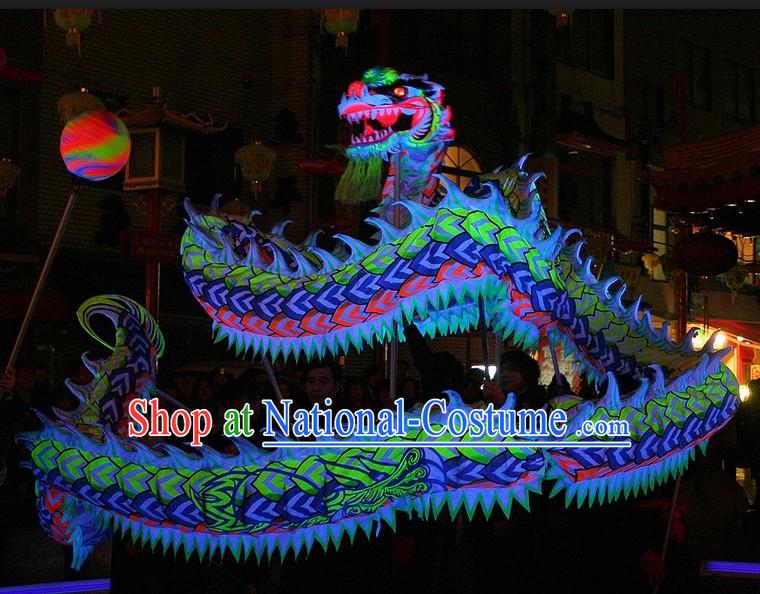 Supreme Happy Festival Celebration Fluorescent Dragon Dance Equipments Complete Set