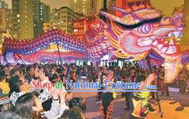 Supreme Handmade Happy Events Celebration Fluorescent Dragon Dancing Costumes Complete Set