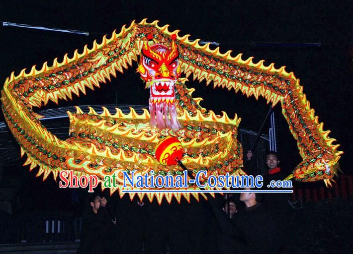 Professional Competition Luminous Dragon Dance Costume Complete Set for 7-8 Adults