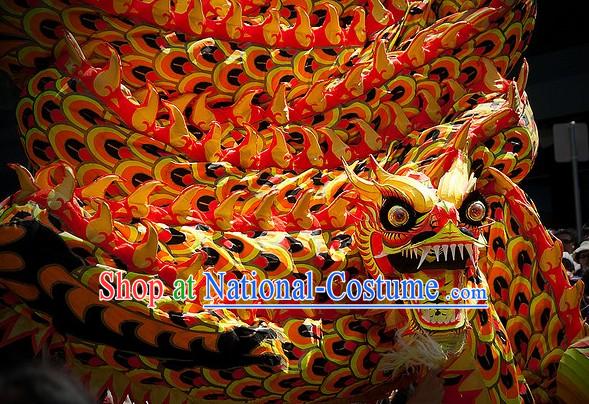 Professional Dragon Dance Costume Complete Set for 9-10 People