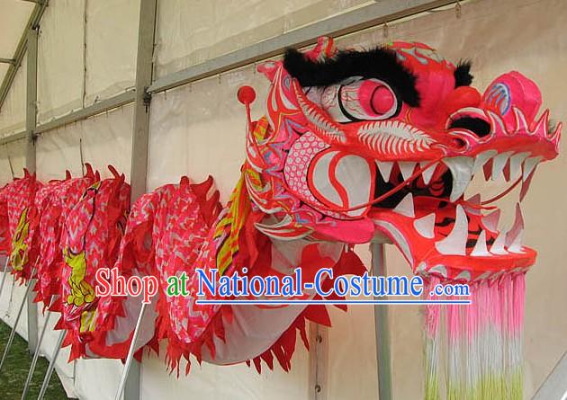 Chinese New Year Pink Dragon Dance Costume for 9-10 Females