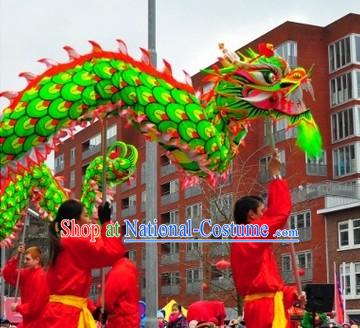 Competition and Celebration Green Dragon Dance Costume for Adults