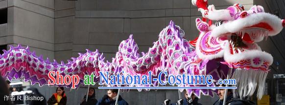 Opening and Chinese New Year Purple Dragon Dance Costume Complete Set