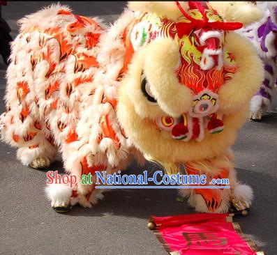 Glow in Dark Lion Dance Head and Tail Pants Costume Complete Set