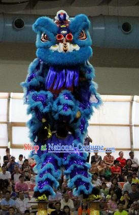 Blue Competition and Parade Adults Lion Dance Costume for Sale