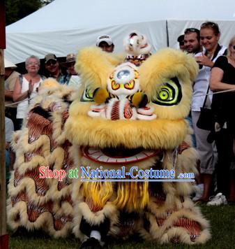 Business Ceremony Opening Southern Hoksan Lion Dance Head and Costume Complete Set