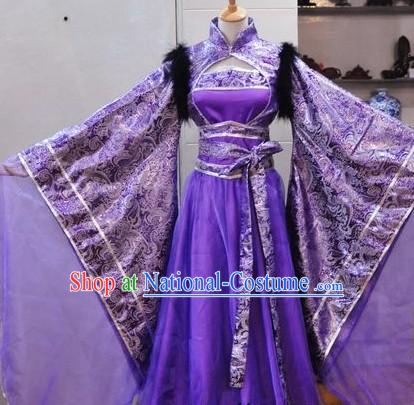 Ancient Chinese Purple Empress Costumes for Ladies