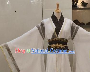 Ancient Chinese White Swordsman Costume