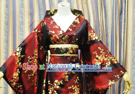 Japanese Classical Kimono Clothing Complete Set for Ladies