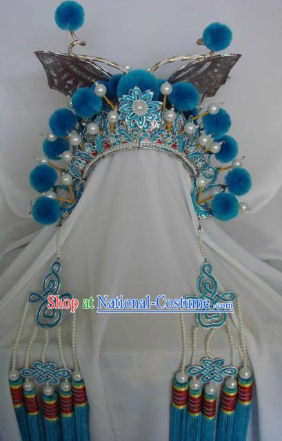 Chinese Classical Peking Opera Butterfly Helmet Headpiece