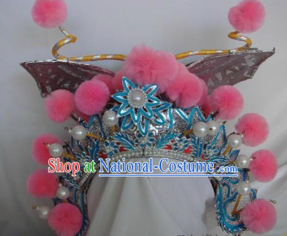 Chinese Classical Peking Opera Butterfly Helmet Headpiece