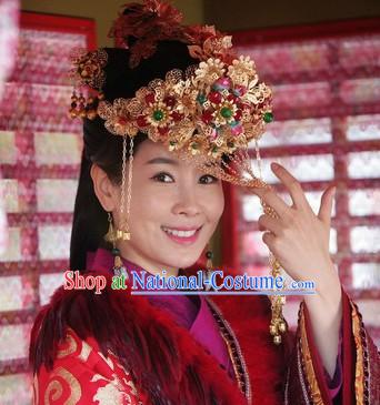 Ancient Chinese Handmade Wedding Brides Flower Crown