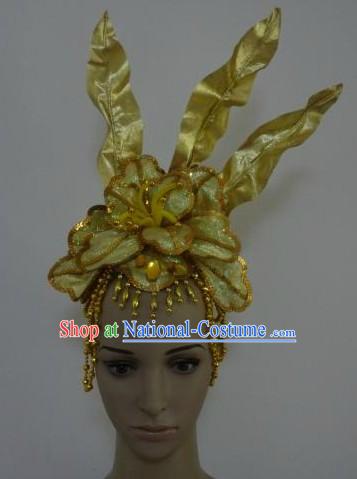 Chinese Classical Dancing Gold Leaf Headpiece