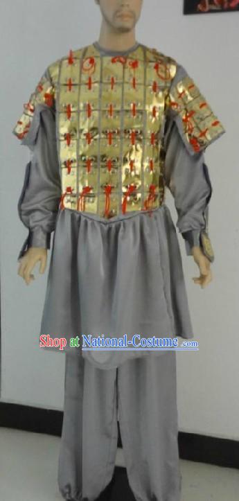 Qin Dynasty Period Chinese Bing Ma Yong Terracotta Terra Cotta Warrior Costume for Men