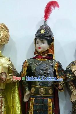 Ancient Chinese General Armor Costumes and Helmet for Kids