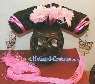 Qing Dynasty Palace Princess Manchu Hat for Girls