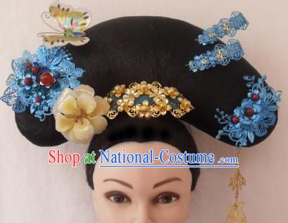 Qing Dynasty Palace Maid Butterfly Hair Accessories Hat