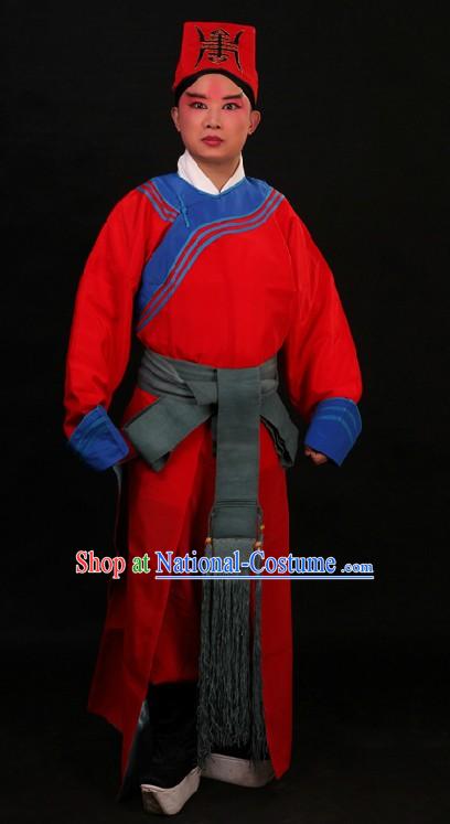 Ancient Chinese Policeman Costume and Hat for Men