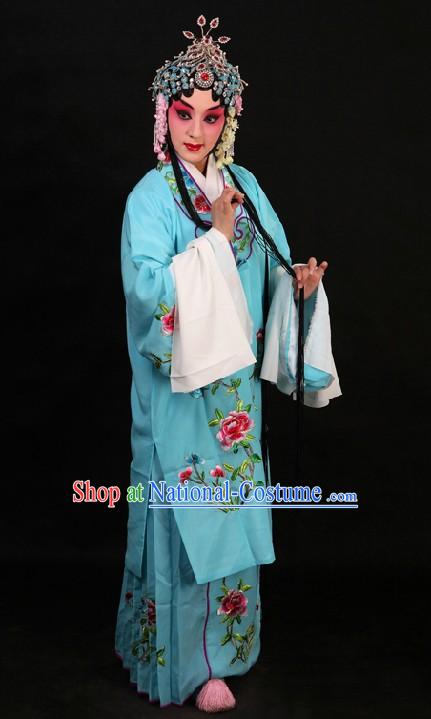 Beijing Opera Hua Dan Long Sleeve Robe and Skirt for Women