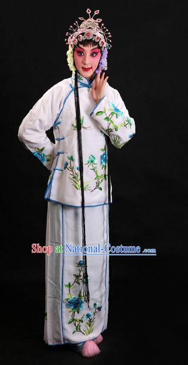 White Chinese Peking Opera Costumes for Women