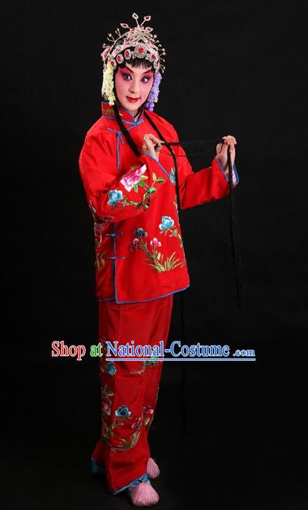 Red Chinese Peking Opera Costumes for Women